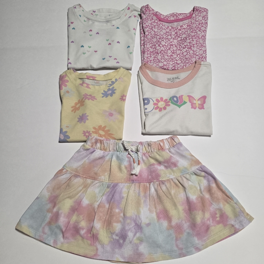 5T Girls' Colorful Hoodie, Tops And Skirt Bundle - 6 Items - Picture 3 of 16